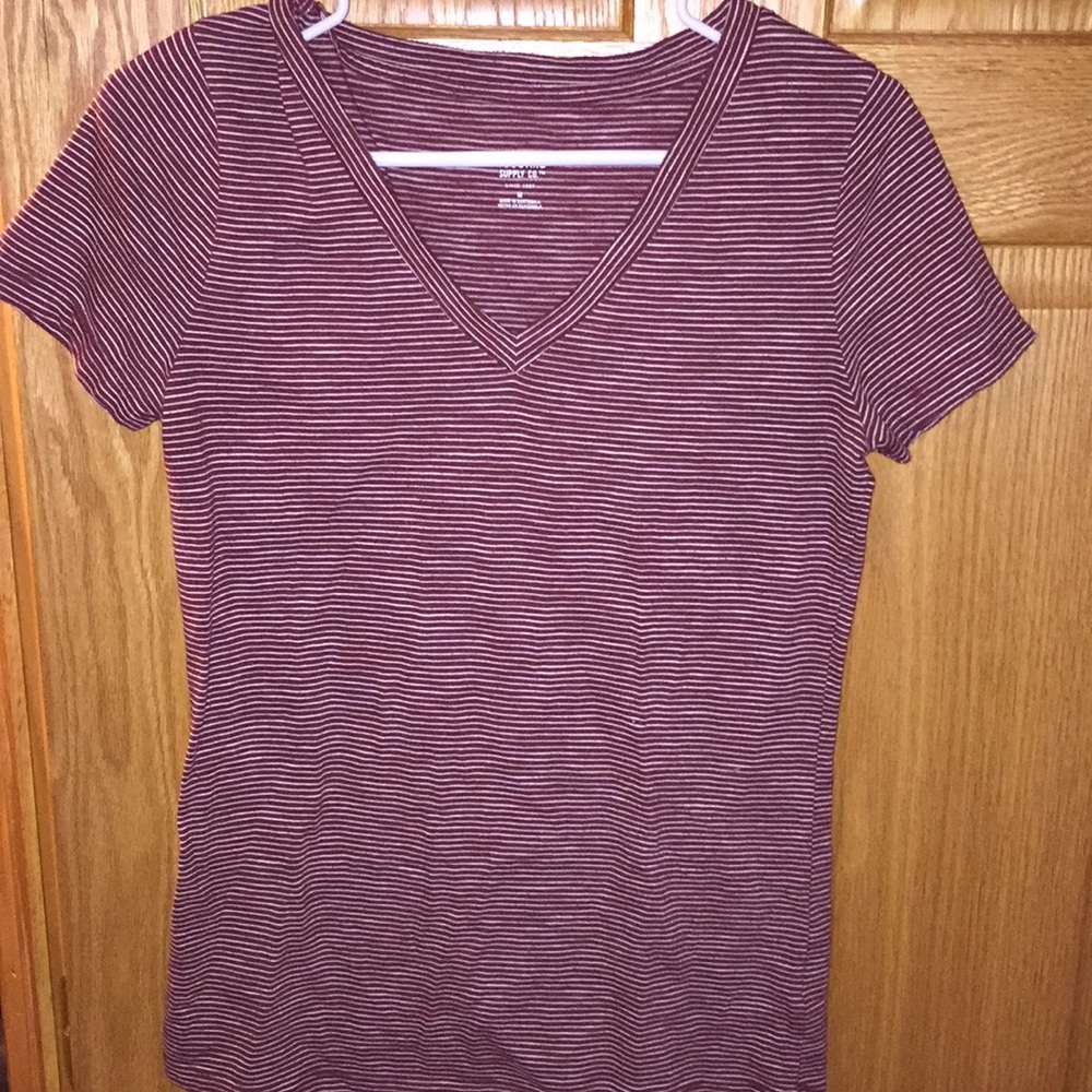 Red and white striped T-shirt